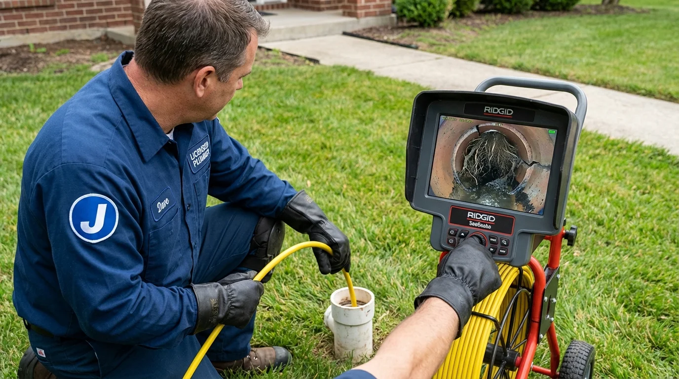 Sewer camera inspection being performed by Johns Plumbing LLC in Ruidoso